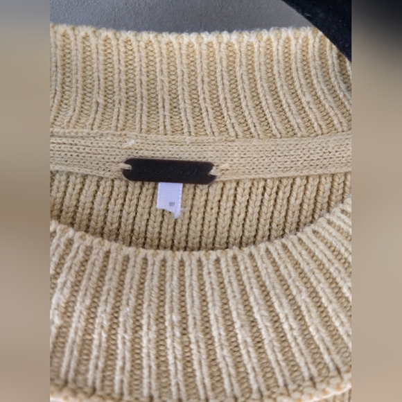 UPCYCLED!! Free People | 'Easy Street' Sweater In Limon w/  Embroidery, Size XS - Picture 6 of 11